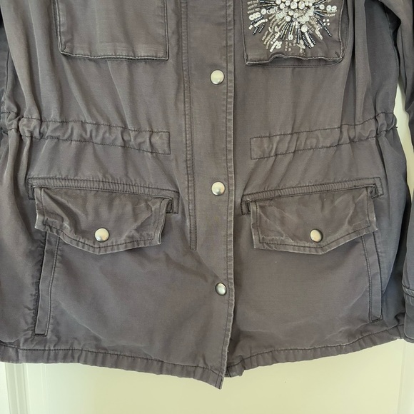 GAP Gray Beaded Utility Jacket ✨ - Picture 4 of 8